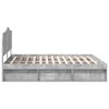 vidaXL Bettrahmen mit Kopfteil Beton 200 x 200 cm Massives Kiefernholz