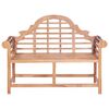 vidaXL Gartenbank mit Anthrazit Auflage 120 cm Massivholz Teak