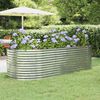vidaXL Hochbeet Verzinkter Stahl 249x100x68 cm Silbern