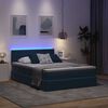 vidaXL Bett mit Stauraum und LED mit LED Dunkelblau 140 x 190 cm Samt