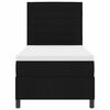 vidaXL Boxspringbett mit Matratze mit LED Schwarz 80 x 200 cm Stoff