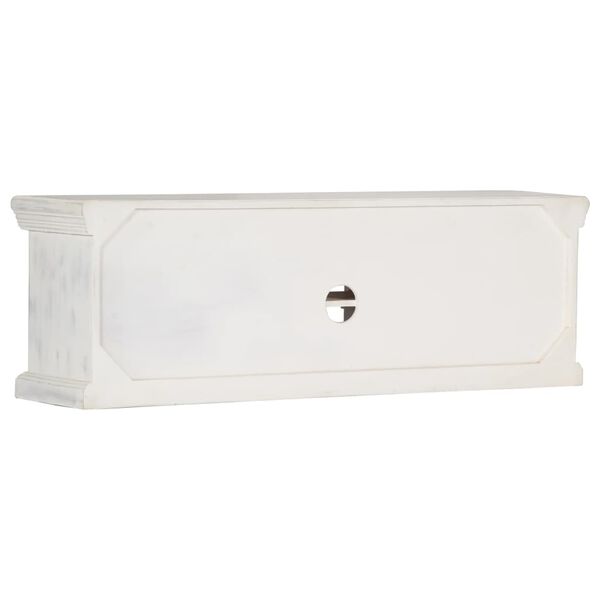vidaXL TV-Schrank Wei&szlig; 120x30x40 cm Massivholz Mango