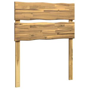 vidaXL Kopfteil mit Live Edge ROSTOCK Wei&szlig; 75 cm Massivholz Akazie