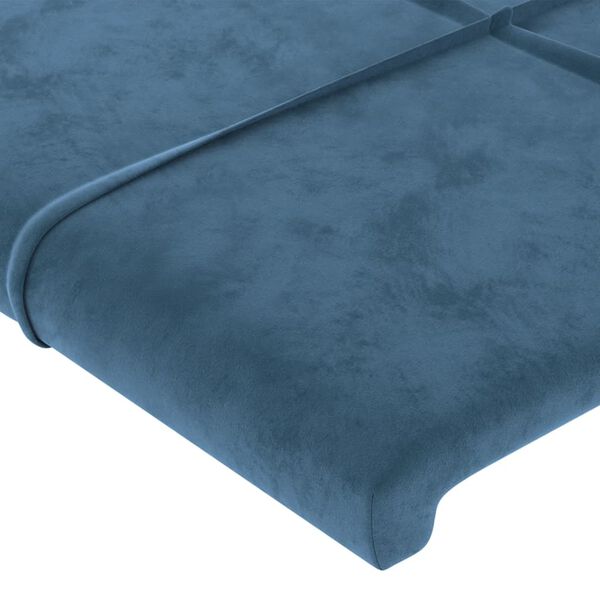 vidaXL Kopfteil Dunkelblau 144x5x118/128 cm Samt