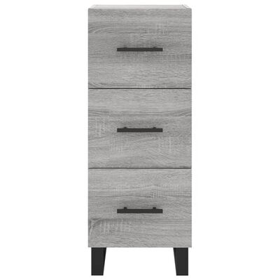 vidaXL Highboard Grau Sonoma 34,5x34x180 cm Holzwerkstoff