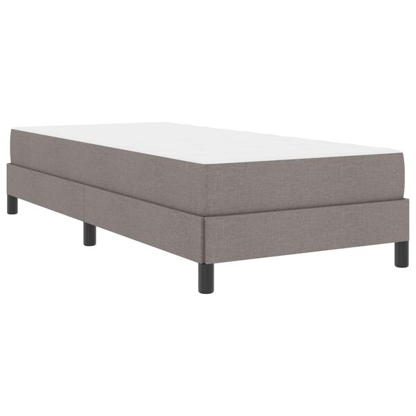vidaXL Boxspringbett mit Matratze Taupe 80 x 200 cm Stoff