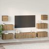 vidaXL TV-Schrankset Wandmontiert 8 pcs Artisan-Eiche Holzwerkstoff