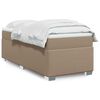 vidaXL Boxspringbett mit Matratze Cappuccino-Braun 90x200cm Kunstleder