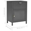 vidaXL Nachttische 2 Stk. Anthrazit 40x30x54,5 cm Stahl und Glas