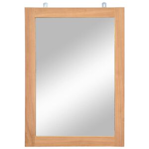 vidaXL Wandspiegel Teak Massiv 50x70 cm