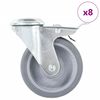 vidaXL 8 Stk. Lenkrollen mit R&uuml;ckenloch 100 mm