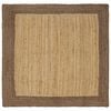 vidaXL Bereichsteppich Grau 120 x 120 cm Jute