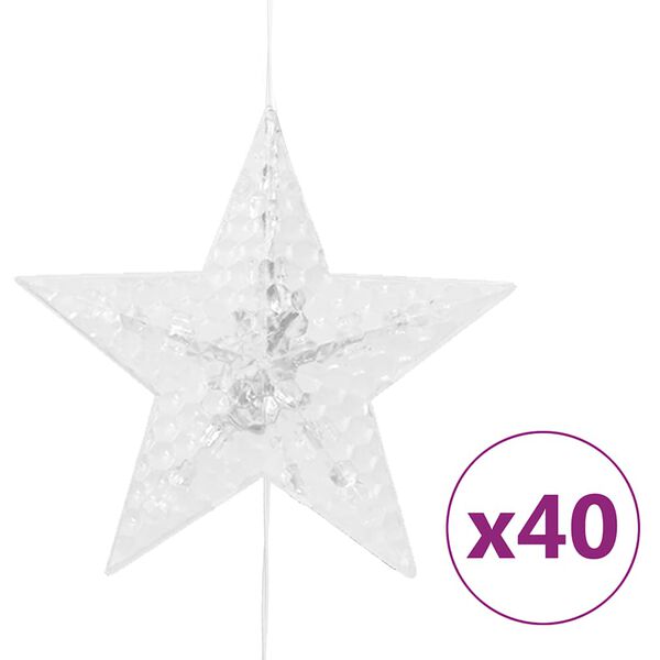 vidaXL LED Sternenvorhang Lichterkette 200 LED Bunt 8 Funktionen