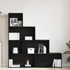 vidaXL B&uuml;cherregal Schwarz Eichen-Optik 155 x 24 x 160 cm