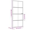 vidaXL Innent&uuml;r Schlank Schwarz 93x201,5 cm Hartglas & Aluminium