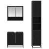 vidaXL Badezimmerm&ouml;bel-Set 3 pcs Schwarz Eichen-Optik Holzwerkstoff