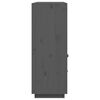 vidaXL Highboard Grau 100x40x108,5 cm Massivholz Kiefer