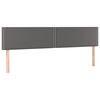vidaXL Boxspringbett mit Matratze & LED Grau 120x190 cm Kunstleder