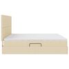 vidaXL Bett mit Stauraum und LED mit LED Creme 200 x 200 cm Polyester