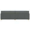vidaXL Bettrahmen mit Matratze Dunkelgrau 200 x 200 cm Stoff