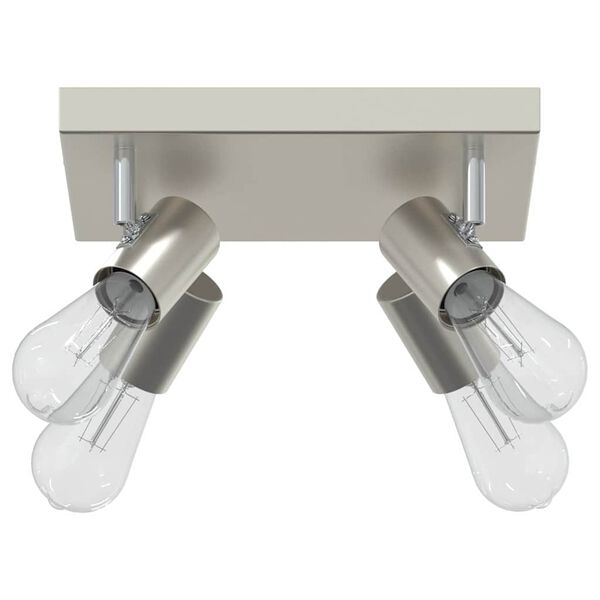 vidaXL Deckenstrahler mit Strahlern Nickel 26,5 x 26 x 11,5 cm Metall