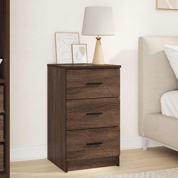 vidaXL Nachttisch Braun Eichen-Optik 38 x 38 x 66 cm Holzwerkstoff