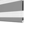 vidaXL Doppelrollo Seitenzug 80 x 150 cm grau