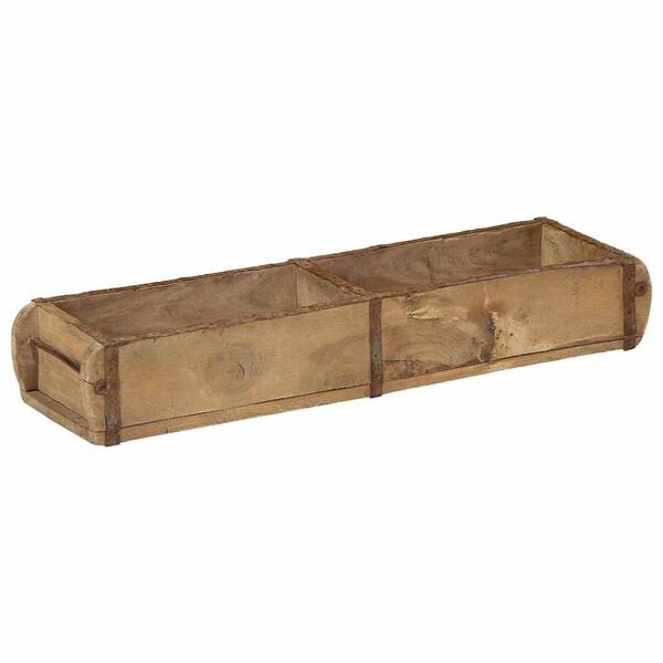 vidaXL Tablett 4 pcs Braun 57 x 15 x 9 cm Massives upgecyceltes Holz