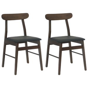vidaXL Esszimmerstuhl 2 stk. Massives Gummiholz 43 x 44,5 x 77 cm