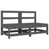 vidaXL 6-tlg. Garten-Lounge-Set Grau Massivholz Kiefer