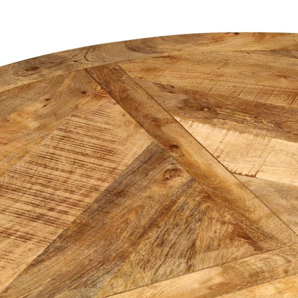 vidaXL Esstisch &Oslash;110x75 cm Raues Massives Mangoholz