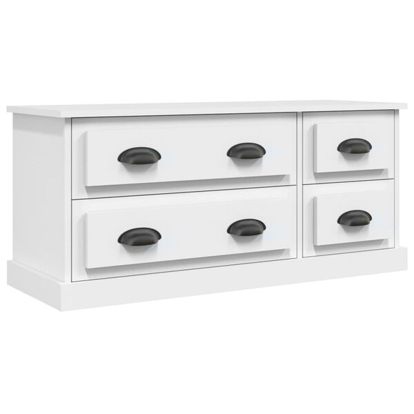 vidaXL TV-Schrank Wei&szlig; 100x35,5x45 cm Holzwerkstoff