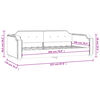 vidaXL Tagesbett Dunkelgrau 100x200 cm Stoff
