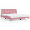 vidaXL Bettgestell ohne Matratze "Hanko" Rosa 180x200 cm Samt