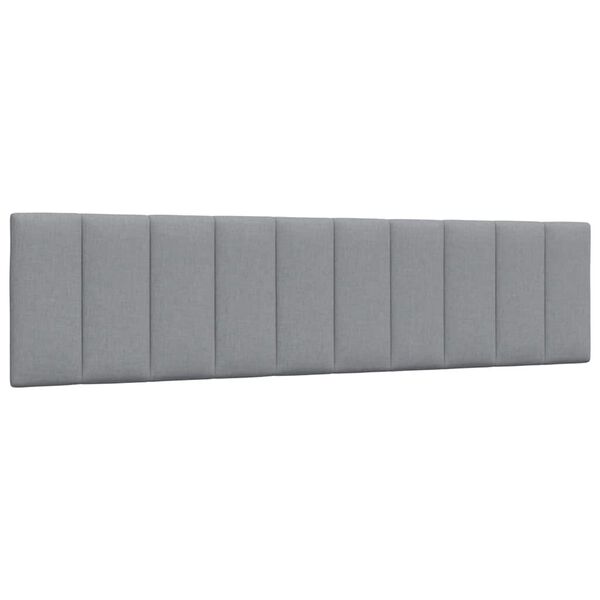 vidaXL Kopfteil-Kissen "Hanko" Hellgrau 200 cm Stoff