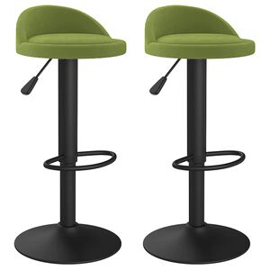 vidaXL Barhocker 2 Stk. Hellgr&uuml;n Samt