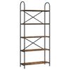 vidaXL B&uuml;cherregal 5 Ebenen 80 x 30 x 183 cm Holzwerkstoff