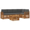 vidaXL Outdoor-Sofagarnitur 6 stk. Natur und Anthrazit Polyester