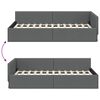 vidaXL Eckbettgestell mit Kopfteil Dunkelgrau 100 cm x 200 cm Samt