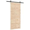 vidaXL Schiebetür Braun 80 x 208 cm Massives Kiefernholz