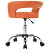 vidaXL Esszimmerst&uuml;hle 2 Stk. Orange Kunstleder