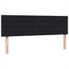 vidaXL Boxspringbett mit Matratze Schwarz 140x210 cm Samt