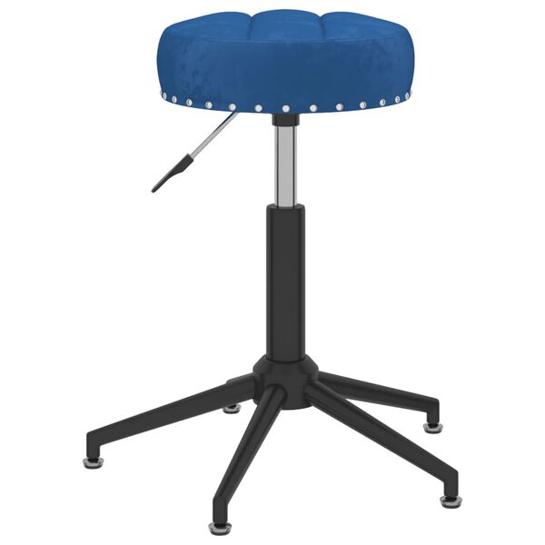 vidaXL Esszimmerst&uuml;hle 4 Stk. Drehbar Blau Samt