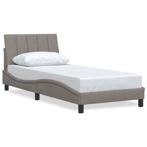 vidaXL Bettgestell ohne Matratze "Hanko" Taupe 80x200 cm Stoff