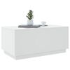 vidaXL Couchtisch mit LED-Leuchten Wei&szlig; 90x50x40 cm