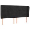 vidaXL Kopfteil mit Ohren Schwarz 163x23x118/128 cm Samt