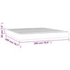 vidaXL Taschenfederkernmatratze Mittel Wei&szlig; 180x200x20 cm Kunstleder