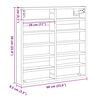 vidaXL Vitrine Schwarz Eichen-Optik 60 x 8,5 x 58 cm Holzwerkstoff