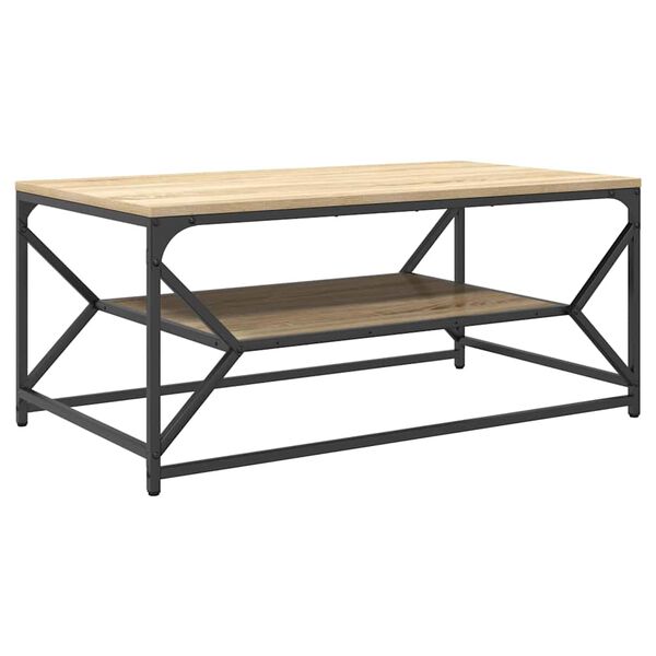 vidaXL Couchtisch Sonoma-Eiche 90 x 50 x 40 cm