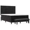 vidaXL Boxspringbett mit Matratze Schwarz 140 x 200 cm Samt
